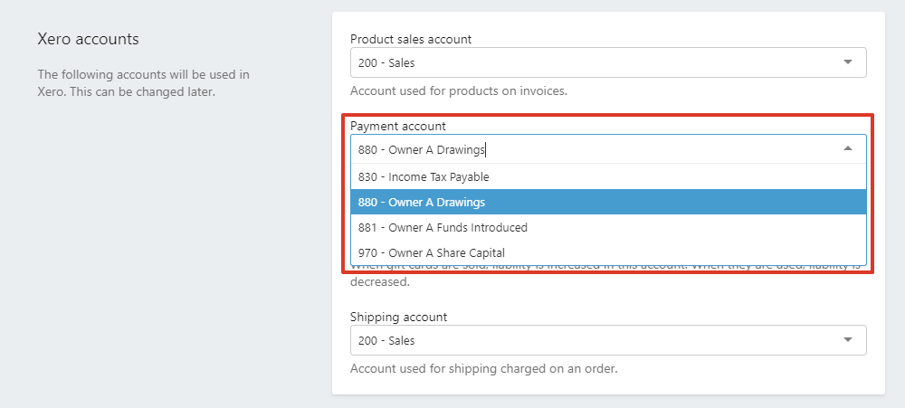 Shopify Clearing Account